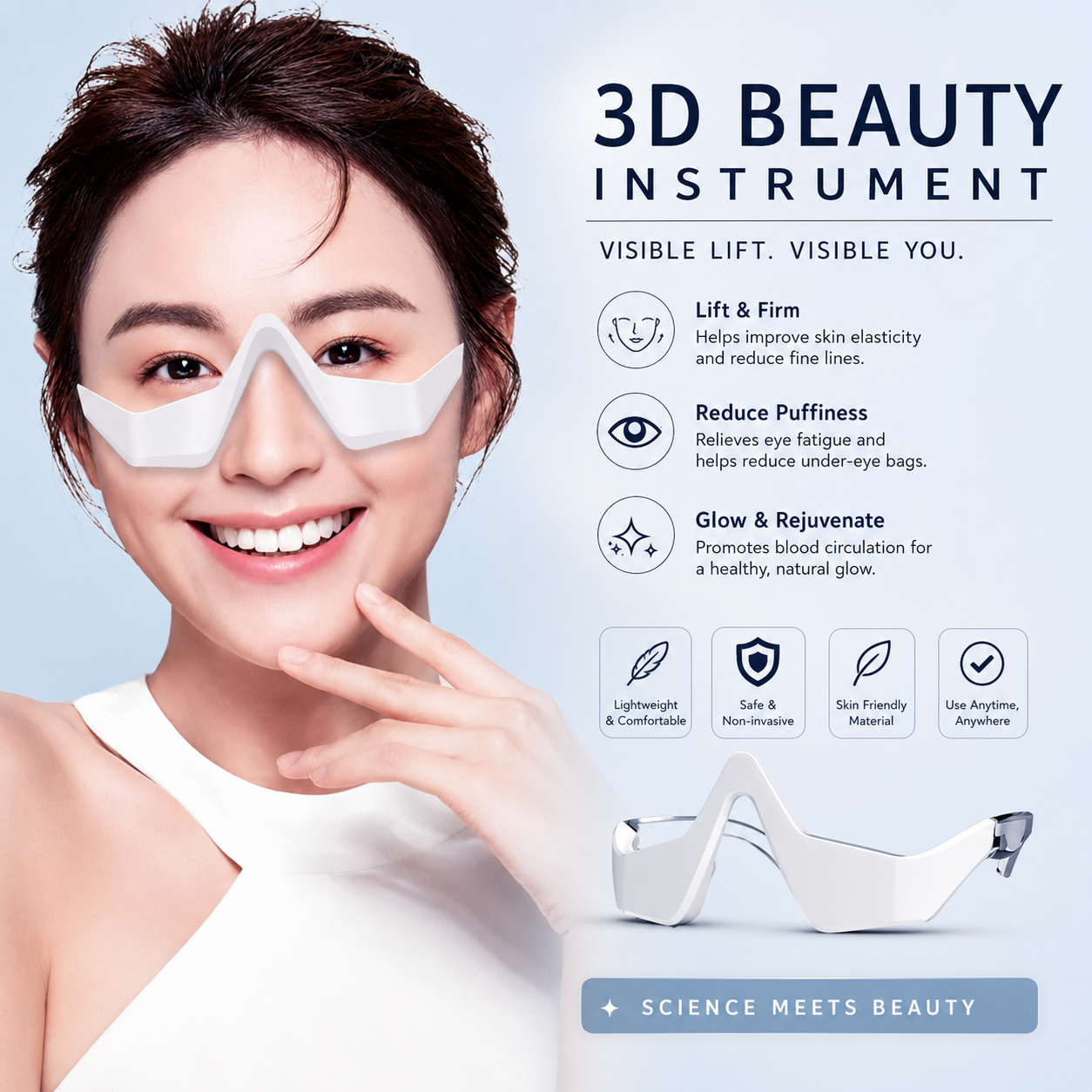 Smart Heated Eye Massager for Relaxation & Eye Care